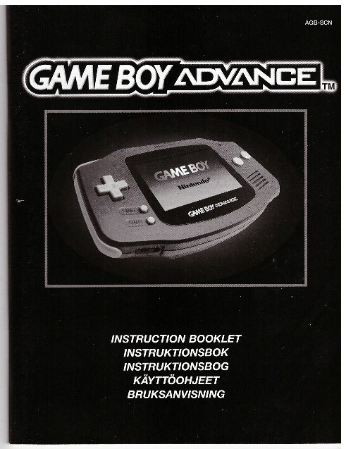GAME BOY ADVANCE INSTRUCTION BOOKLET (AGB-SCN)
